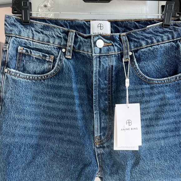 Anine Bing Sonya Mid-Rise Jeans Blue - Picture 4 of 15